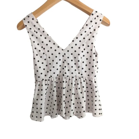 1. State Polka Dot Peplum Blouse - Picture 2 of 5